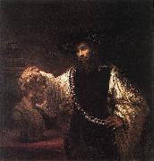 REMBRANDT Harmenszoon van Rijn Aristotle with a Bust of Homer  jh china oil painting reproduction